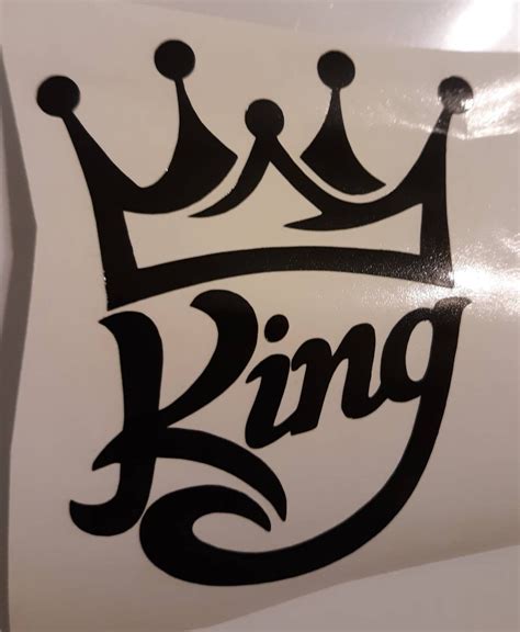 King Decal Black Male Decal Vinyl Decal Mug Decal Glass Etsy