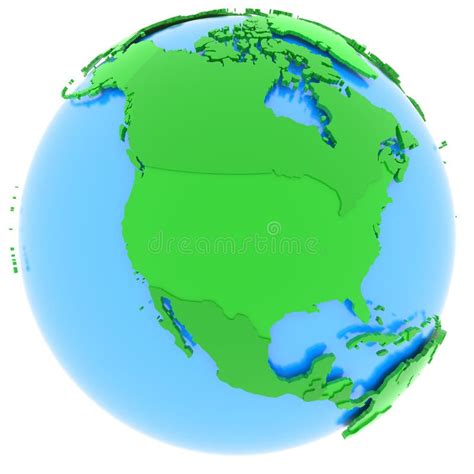 North America On Earth Stock Illustration Illustration Of Borders