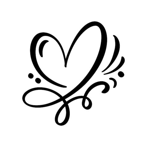 Premium Vector Heart Love Sign Vector Illustration Romantic Symbol