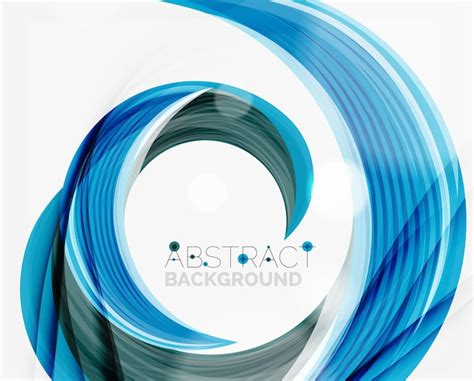 Premium Vector Vector Blue Swirl Line Abstract Background
