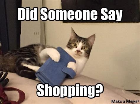 Did Someone Say Shopping Shopping Meme Memes Funny Cats