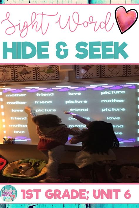 Sight Word Games Of Hide Seek 1st Grade Unit 6 Sight Word Games