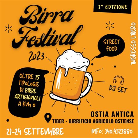 Dal 21 Al 24 Settembre Torna Ad Ostia Antica Il Birra Festival