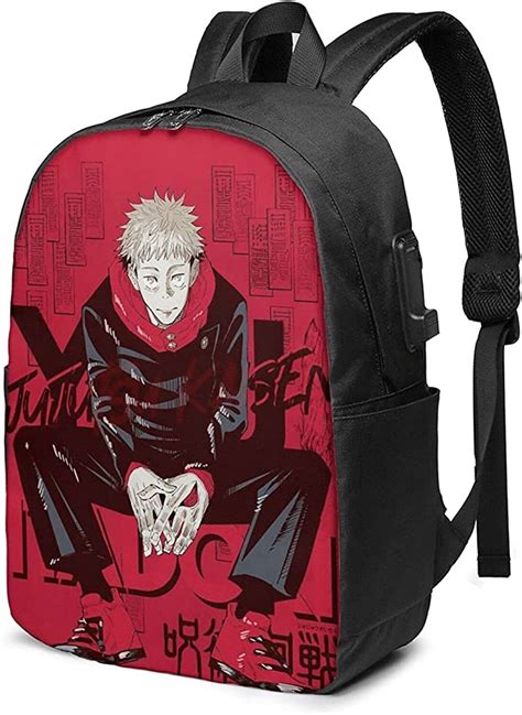 Djngn Mochila Suave Con Puerto De Carga Usbpropiedades El醩ticas Anime Japon閟 Jujutsu Kaisen