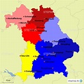 StepMap - Bayern - Landkarte für Deutschland