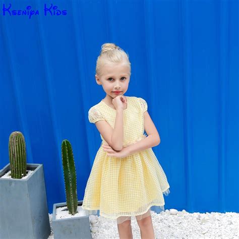 Kseniya Kids 2017 Children Girls Summer Dress Baby Girl Clothes Flower