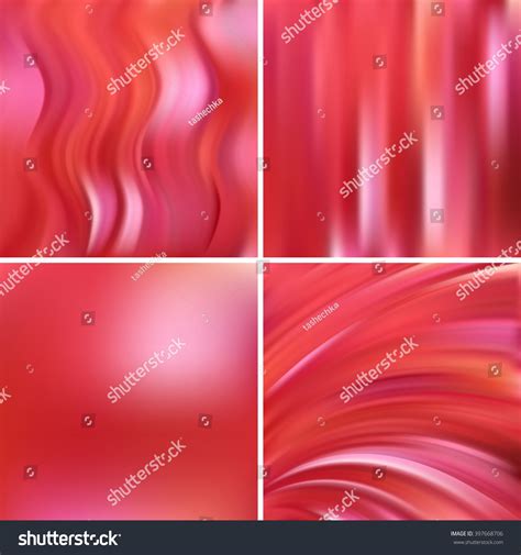 Set 4 Square Blurred Backgrounds Vector Stock Vector Royalty Free