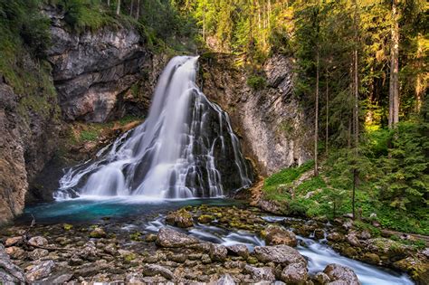 Sfondi Austria Golling Waterfall Natura Cascate Foreste Fiume Pietre