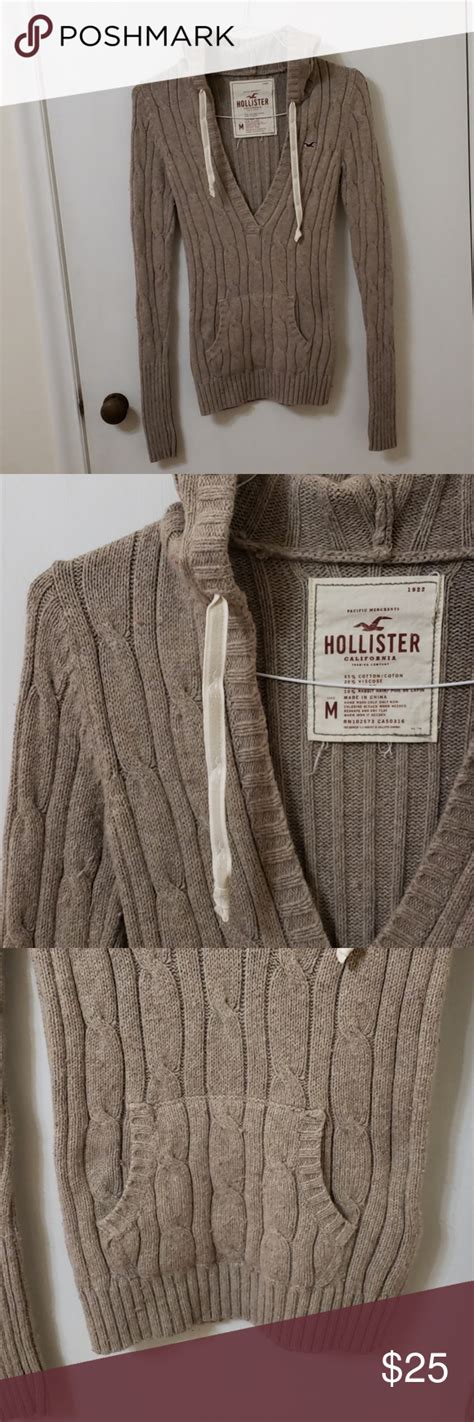 Hollister Hooded Cable Knit Sweater Cable Knit Sweaters Clothes