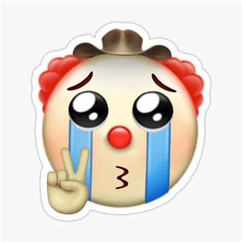 Cowbabe Clown Emoji Sticker By Jn X Redbubble