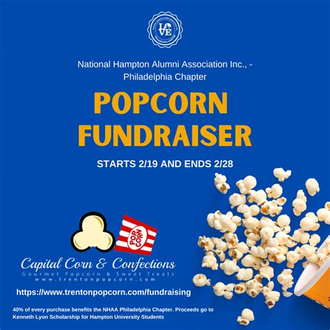 Popcorn Fundraiser National Hampton Alumni Association Philadelphia