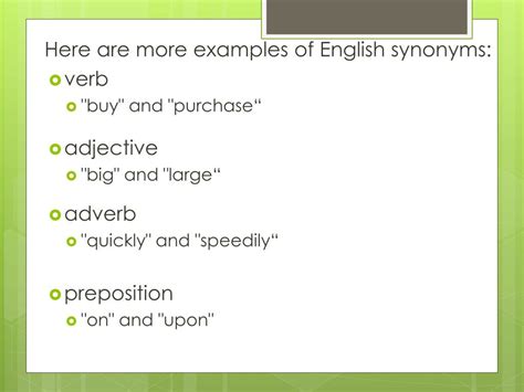 Ppt Synonyms Powerpoint Presentation Free Download Id2338211