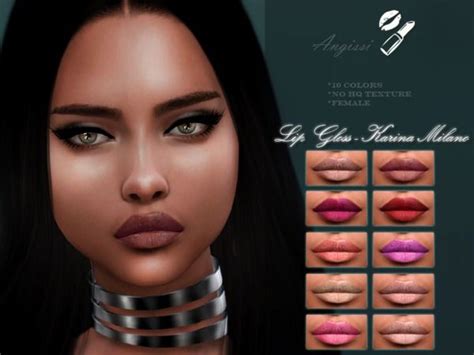 Angissis Lip Gloss Karina Milano Sims 4 Sims Sims 4 Cc Makeup