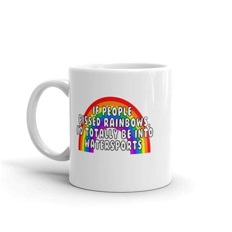 golden showers mug watersports fetish pee rainbows etsy