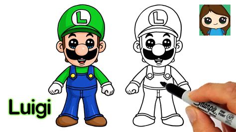 How To Draw Luigi Super Mario Bros Drawing Tutorial D