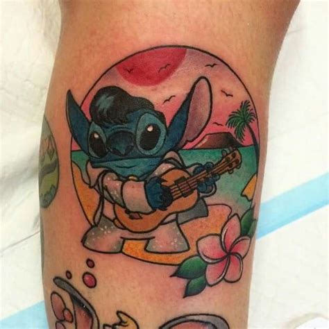 Elvis Stitch Tattoo By Melanie Milne Ldf Tattoos Stitch Tattoo