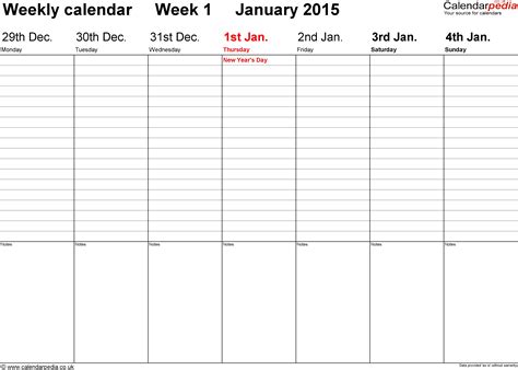 Weekly Calendar Free Download On Clipartmag Blank Calendar Template 5