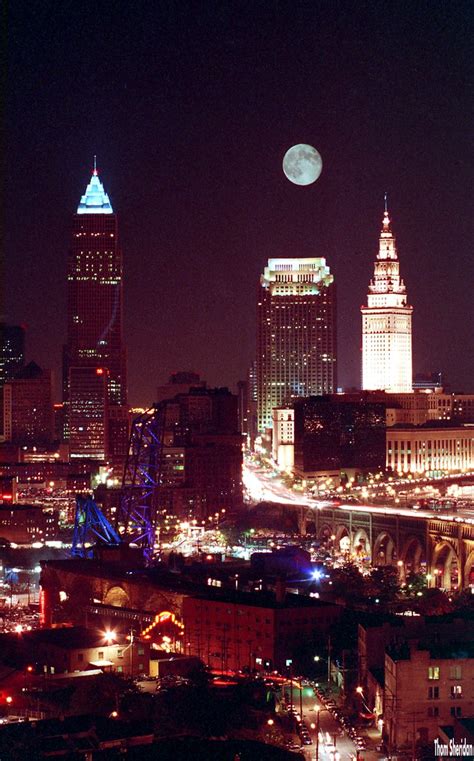 Moon Over Cleveland 1996 Thom Sheridan Flickr