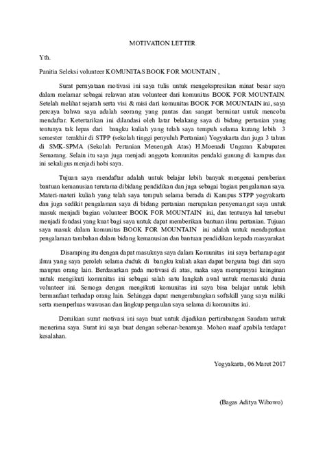 Maybe you would like to learn more about one of these? (DOC) MOTIVATION LETTER | Bagas Wibowo - Academia.edu