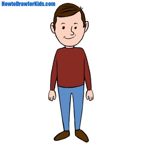 How To Draw A Man For Kids Easy Drawing Tutorial