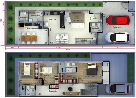 Plano De Casa Para Terreno De X Plano Para Terreno X Modelosdecasassobrado Fachadas De