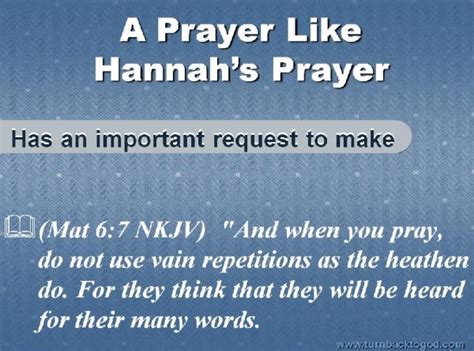 A Prayer Like Hannahs Prayerslideshowpreview 01 Turnback To God
