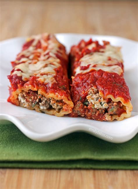 You can make your own homemade sausage! Beef and Sausage Manicotti - Emily Bites