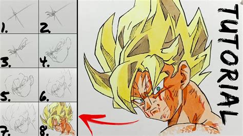 Everyone Can Draw Goku With These Steps Tutorial Youtube