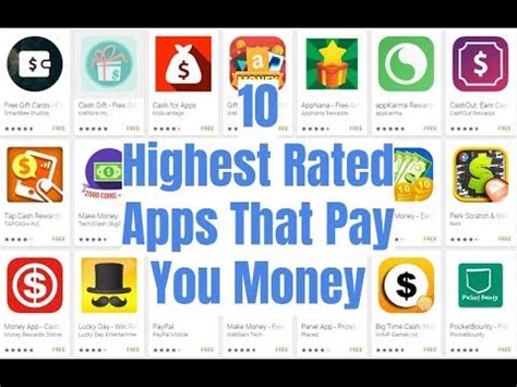 In this article, we have gathered a list of some of the best money making apps. 10 Highest Rated Apps That Pay You Money - YouTube