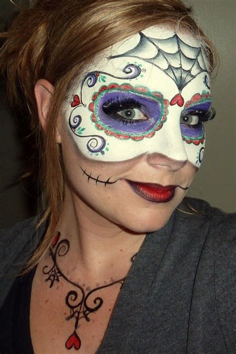 Image Detail For Sugar Skull Mask Sugar Skull Makeup Face Painting Halloween Sugar Skull