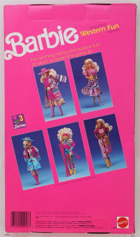 Barbie Western Fun Fashions Foreign Nouveaux Styles 9953 New Nrfp 1989