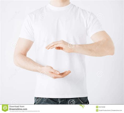 Mans Hands Showing Something Stock Photo Image Of Cupped People