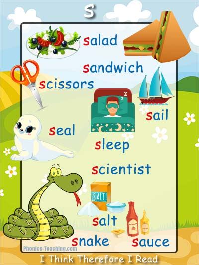 Learning phonics has never been this much fun!children love learning to recognize letter characters with the meet the letters dvd. s Words Phonics Poster - Free & Printable - Ideal for Phonics Practice