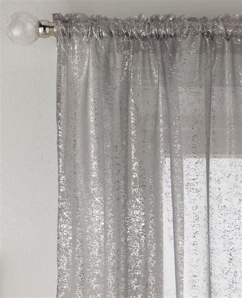 Pandora Metallic Grey Voile Panel From Net Curtains Direct