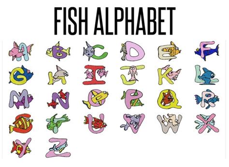 Printable Fish Alphabet Letters