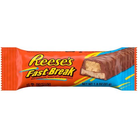 reese s milk chocolate peanut butter and nougat fast break 1 8 oz instacart