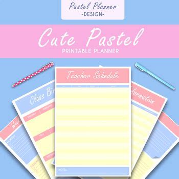 Print and use the over thirty planners included and … FREE Cute Pastel Teacher Binder Planner Printable | Teacher binder, Printable planner, Planner ...