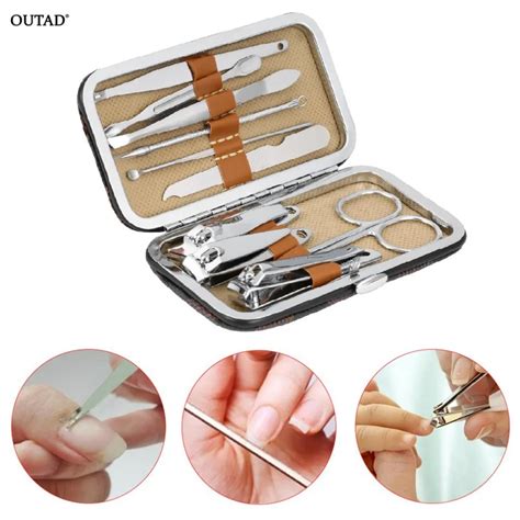 10pcsset Stainless Steel Nail Art Tool Sets Universal Home Office