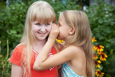 Girls Tell Each Other Secrets Royalty Free Stock Image Image 32672846