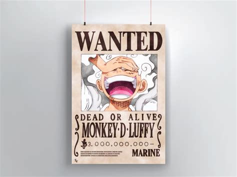 El Nuevo P Ster De Luffy S Wanted Etsy M Xico