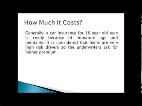 Car insurance rates vary widely, especially for young drivers. How Much is Car Insurance for a 16 Year Old - YouTube