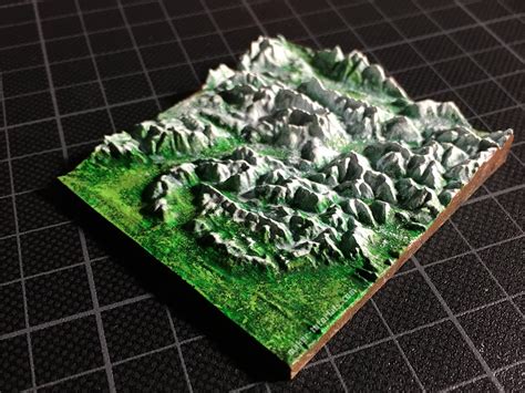 D Printed Topographical Maps Made From Google Maps Terrain Stl