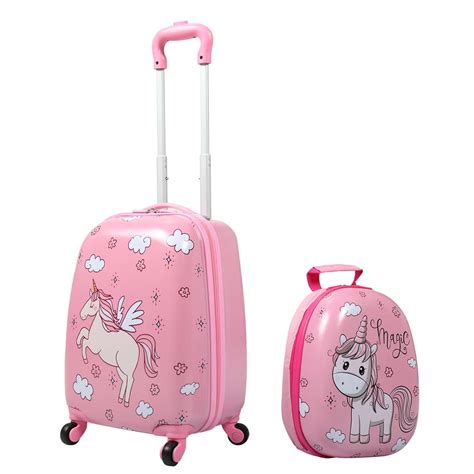 Tobbi 2 Pc Kids Carry On Luggage Set 12 Backpack And 16 Rolling