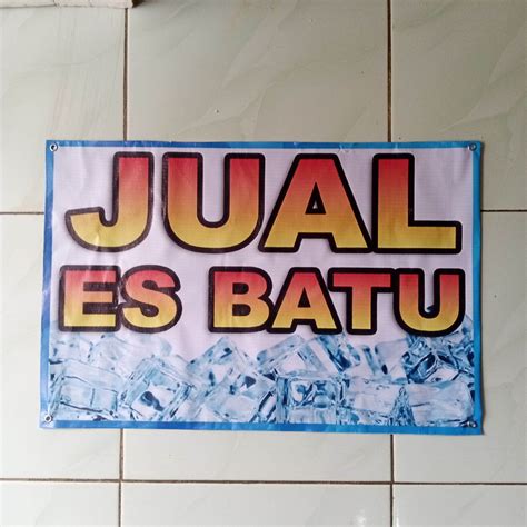 Spanduk Jual Es Batu | Lazada Indonesia