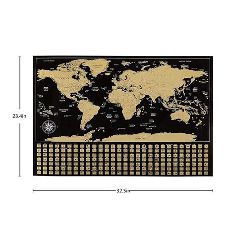 Scratch Off World Map Easy To Frame Scratchable World Posters