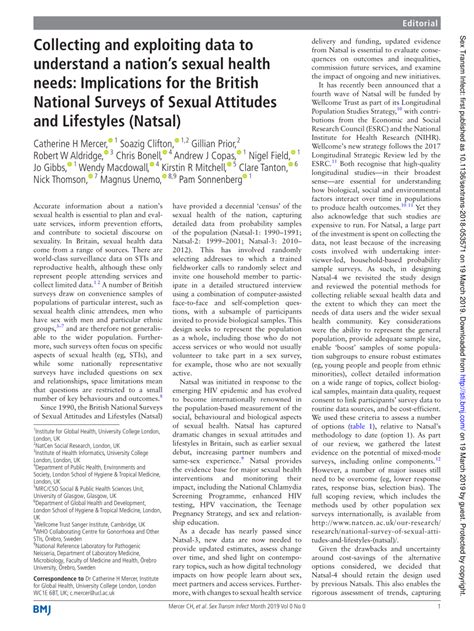 pdf collecting and exploiting data to understand a nation s sexual health needs implications