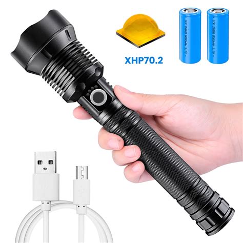 Rechargeable Led Flashlights High Lumens Very Bright With Batteries Modes Tactical Camping