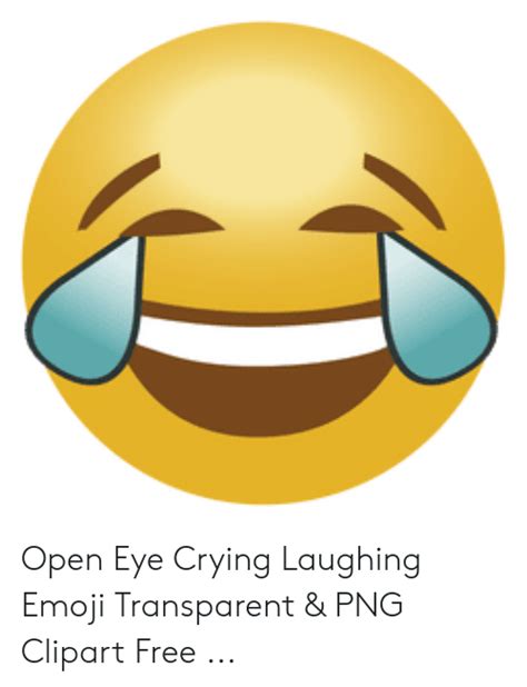Open Eye Crying Laughing Emoji Transparent PNG Clipart Free Crying