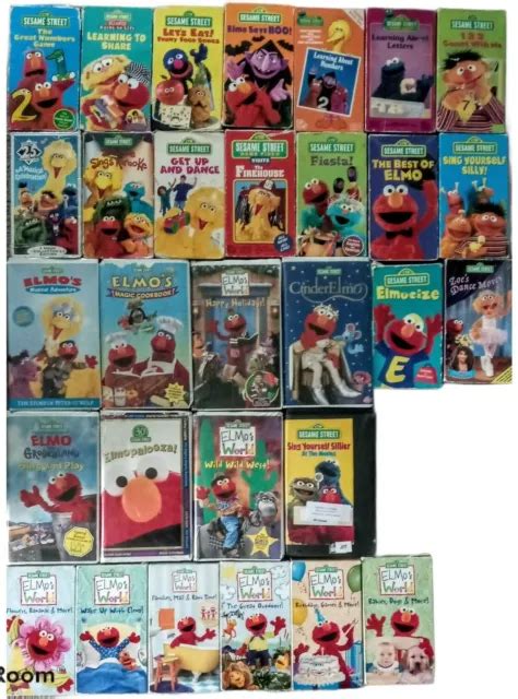 SESAME STREET MUPPET VHS Video Tape COLLECTION PBS RARE OOP Vintage Lot