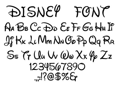 Disney Alphabet Disney Svg Eps Png Dxf Disney Font Silhouette 4af